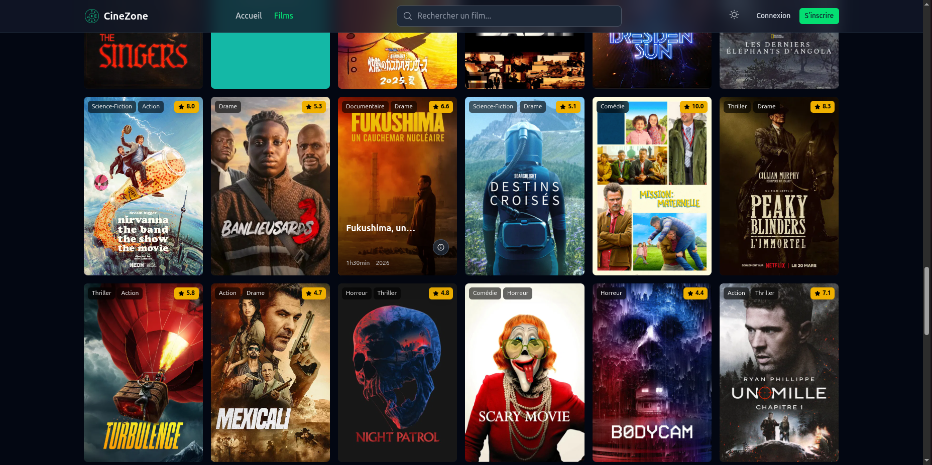 Cinezone - Visualisation de films